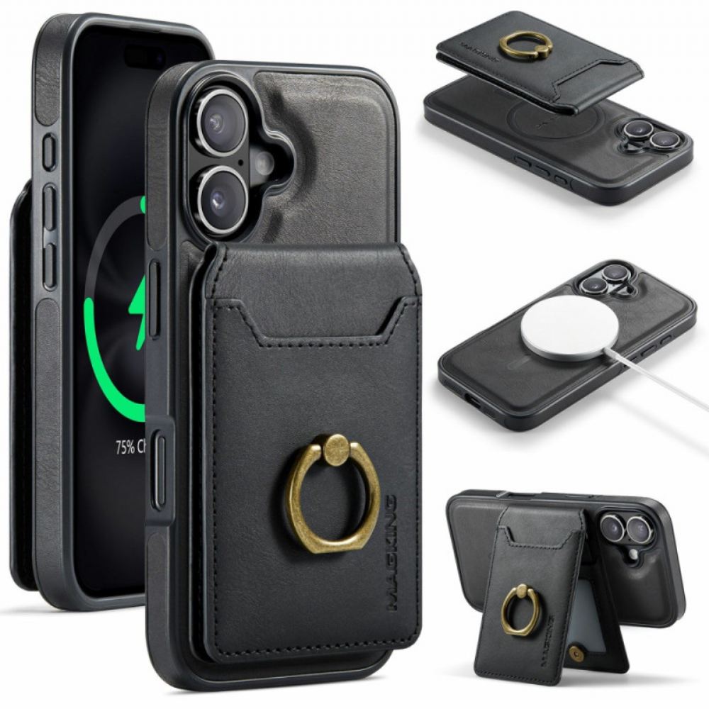 Kryt iPhone 17 Magsafe S Držákem Rfid Karet A Integrovaným Stojánkem