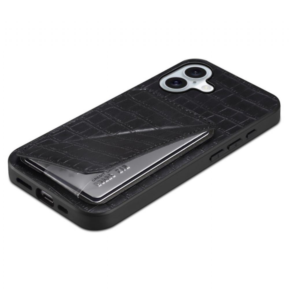 Kryt Na iPhone 17 Pouzdro Na Karty S Krokodýlím Efektem
