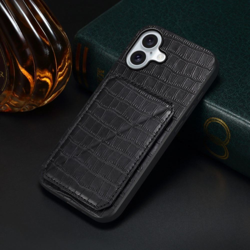 Kryt Na iPhone 17 Pouzdro Na Karty S Krokodýlím Efektem