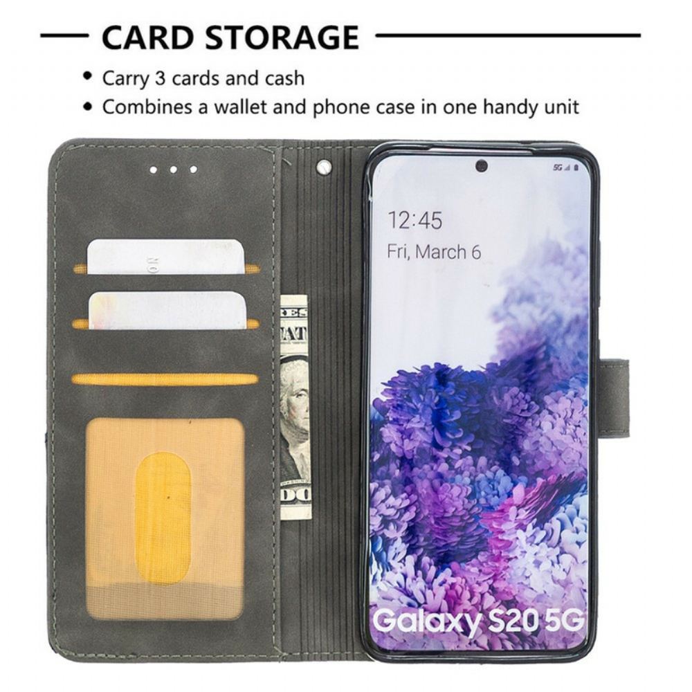 Flipové Pouzdro Na Samsung Galaxy S20 Barevné Trojúhelníky Binfen