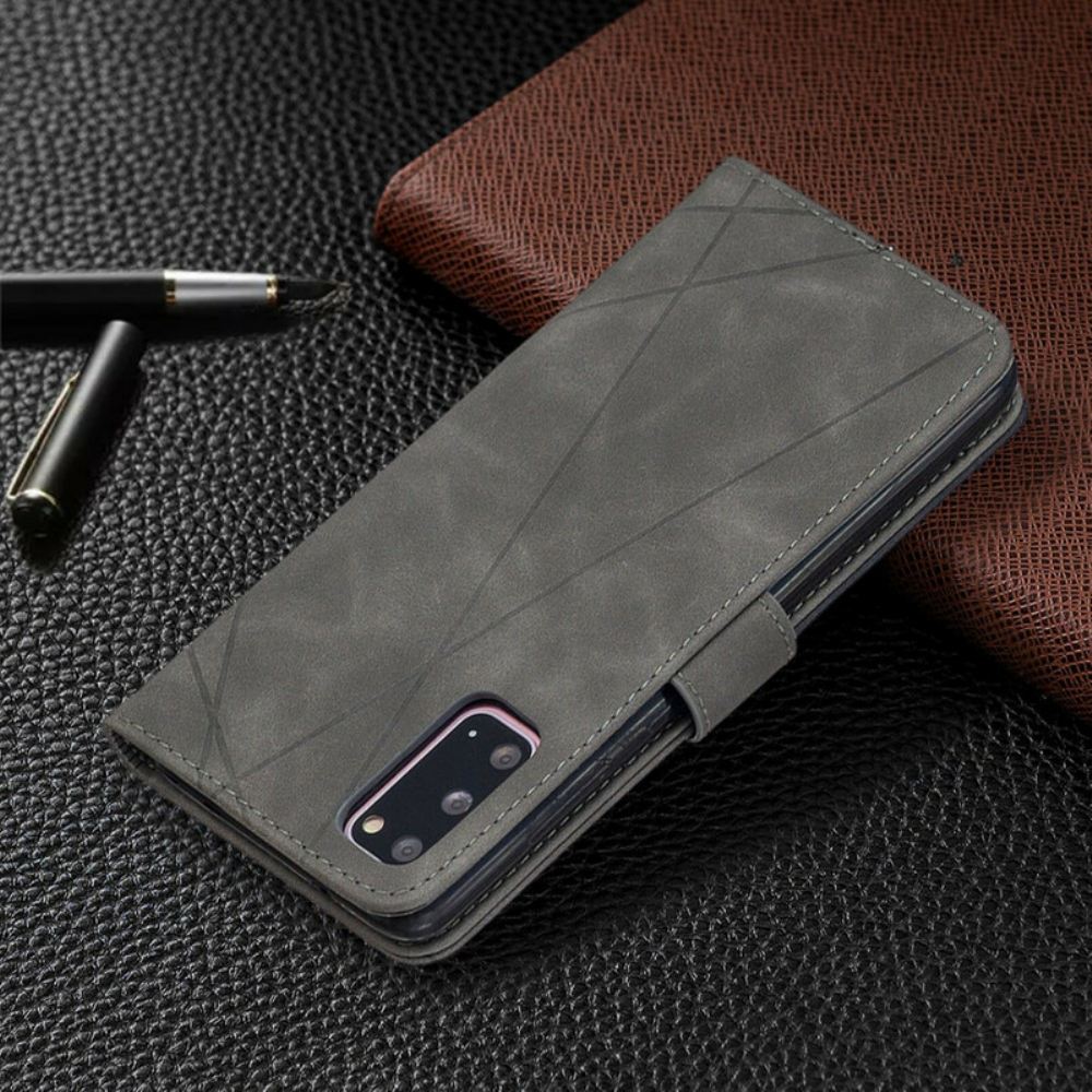 Flipové Pouzdro Na Samsung Galaxy S20 Barevné Trojúhelníky Binfen