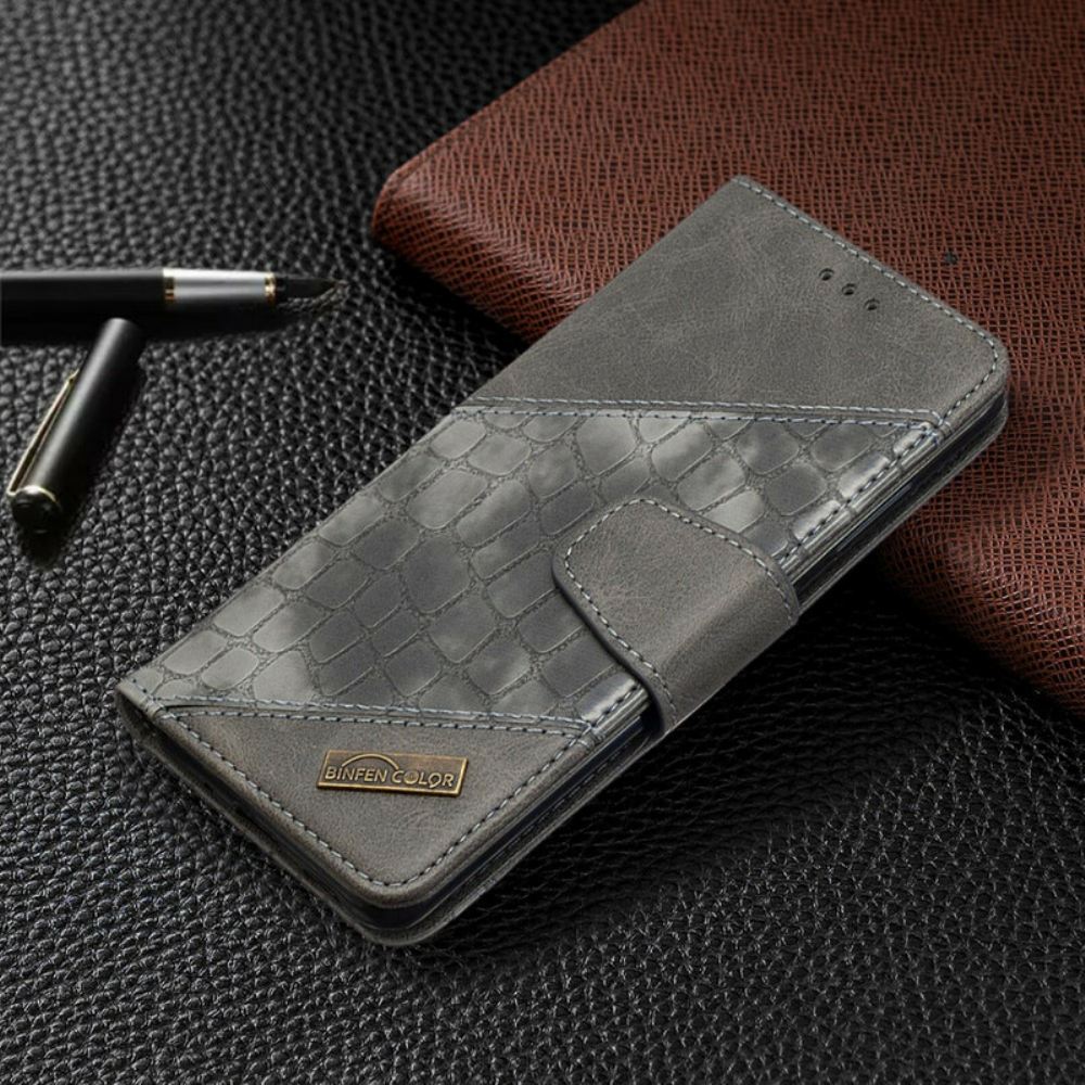 Flipové Pouzdro Na Samsung Galaxy S20 Klasický Efekt Krokodýlí Kůže