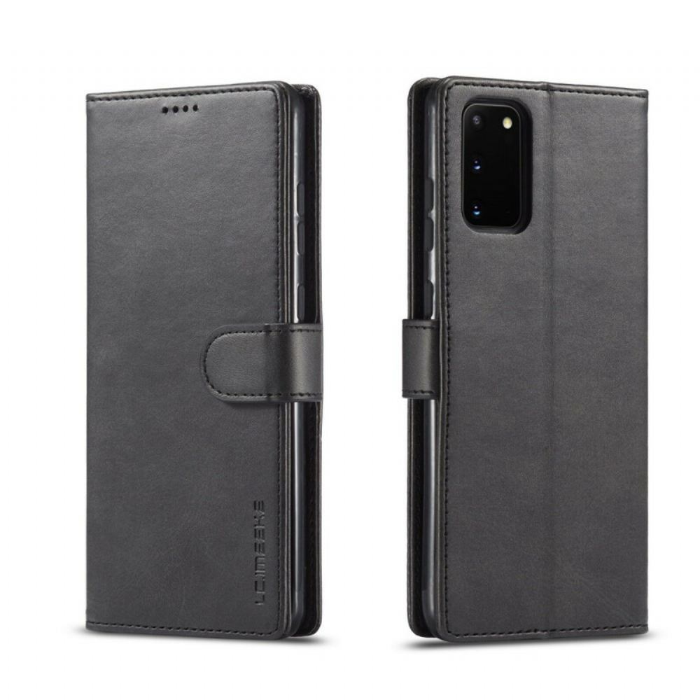 Flipové Pouzdro Na Samsung Galaxy S20 Kožený Efekt Lc.imeeke