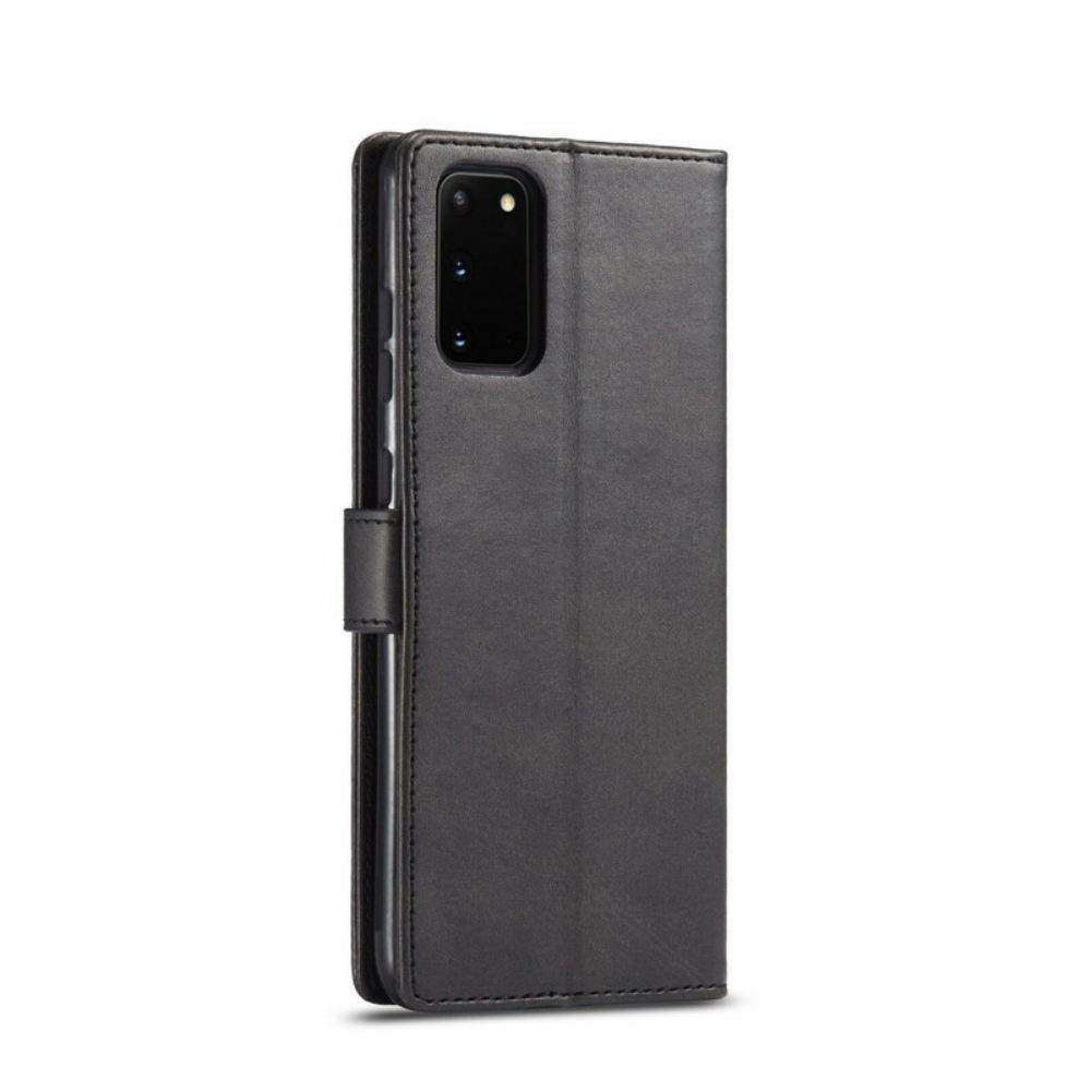 Flipové Pouzdro Na Samsung Galaxy S20 Kožený Efekt Lc.imeeke