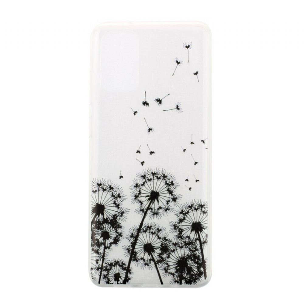 Kryt Na Samsung Galaxy S20 Průhledné Černé Pampelišky