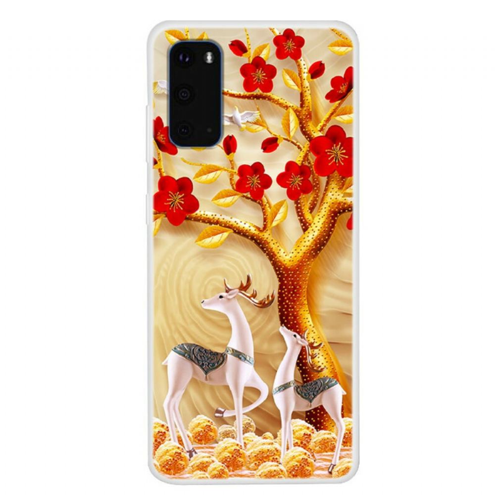 Kryt Na Samsung Galaxy S20 Zlatý Strom