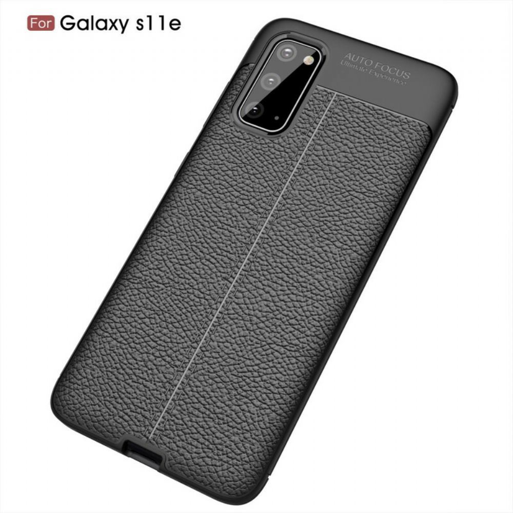Kryty Na Mobil Na Samsung Galaxy S20 Efekt Kůže Litchi S Dvojitou Linií