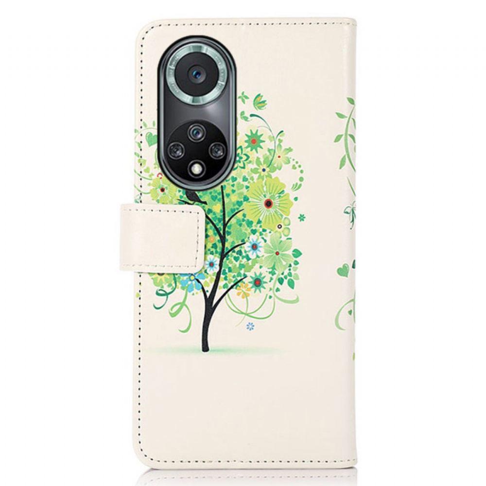 Flipové Pouzdro Na Huawei Nova 9 Pro / Honor 50 Pro Kvetoucí Strom