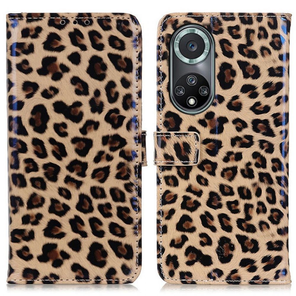 Flipové Pouzdro Na Huawei Nova 9 Pro / Honor 50 Pro Leopard Obyčejný