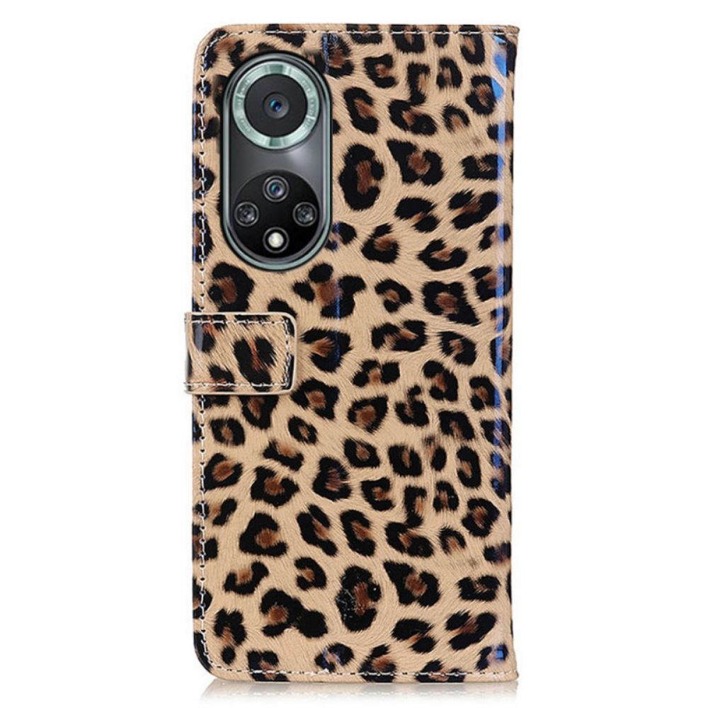 Flipové Pouzdro Na Huawei Nova 9 Pro / Honor 50 Pro Leopard Obyčejný