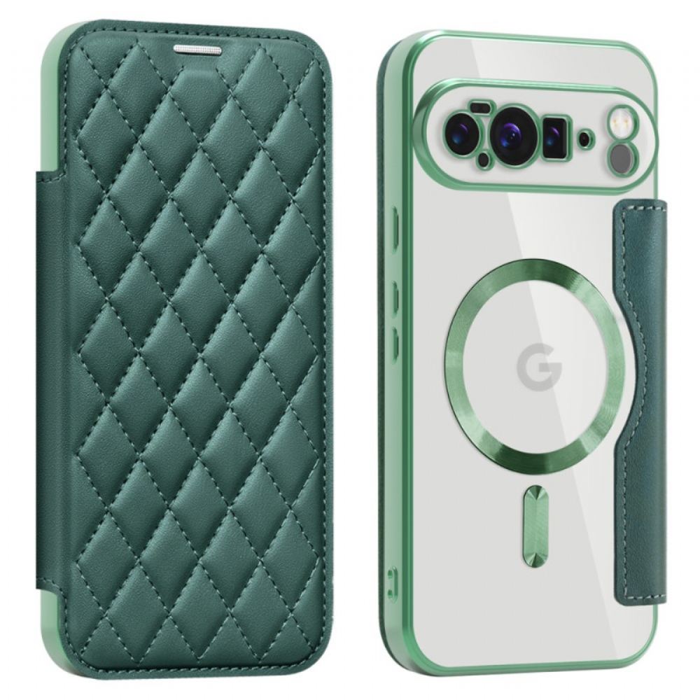 Kožené Pouzdro Folio Google Pixel 10 Pro Xl Prošívané Kompatibilní S Magsafe