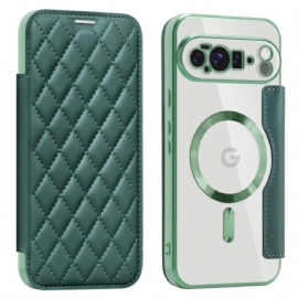 Kožené Pouzdro Folio Google Pixel 10 Pro Xl Prošívané Kompatibilní S Magsafe