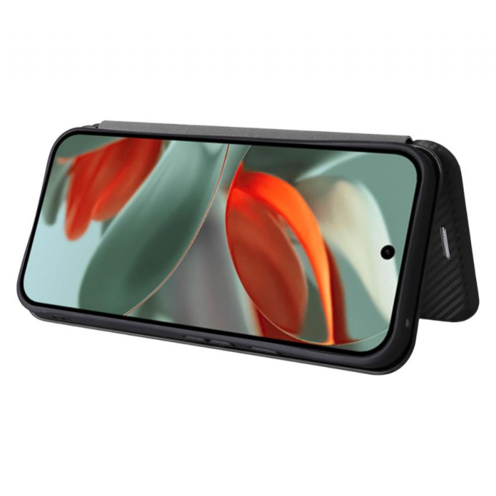 Kožené Pouzdro Folio Google Pixel 10 Pro Xl Uhlíková Vlákna