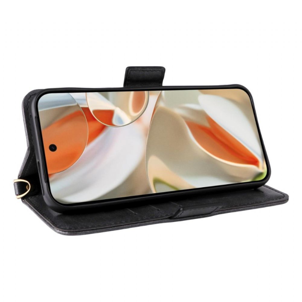 Kožený Kryt Na Google Pixel 10 Pro Xl Vintage S Ramenním Popruhem