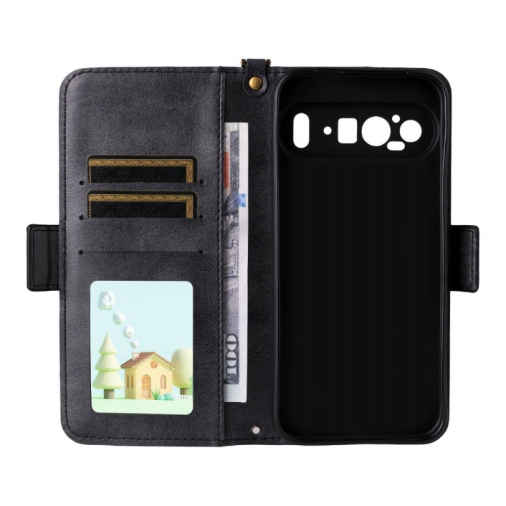 Kožený Kryt Na Google Pixel 10 Pro Xl Vintage S Ramenním Popruhem