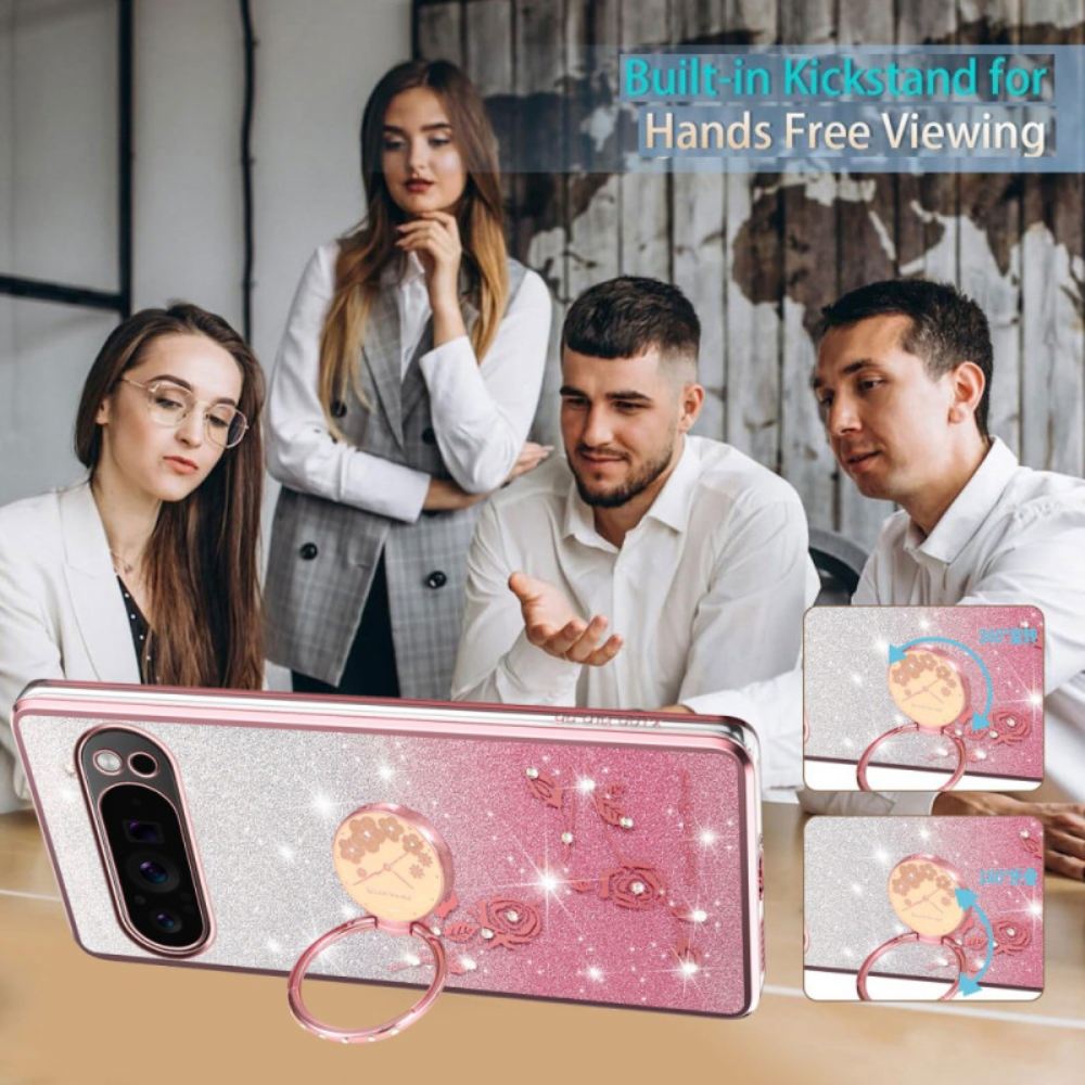 Kryt Google Pixel 10 Pro Xl Držák Na Prsteny S Kamínky Kadem