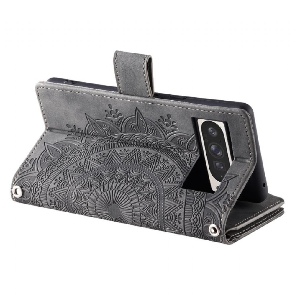 Peněženková Pouzdra Google Pixel 10 Pro Xl Kryty Na Mobil Peněženka S Semišovým Efektem Mandaly