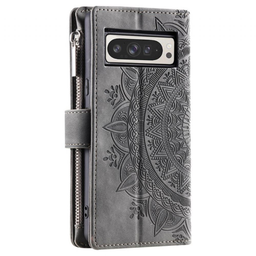 Peněženková Pouzdra Google Pixel 10 Pro Xl Kryty Na Mobil Peněženka S Semišovým Efektem Mandaly