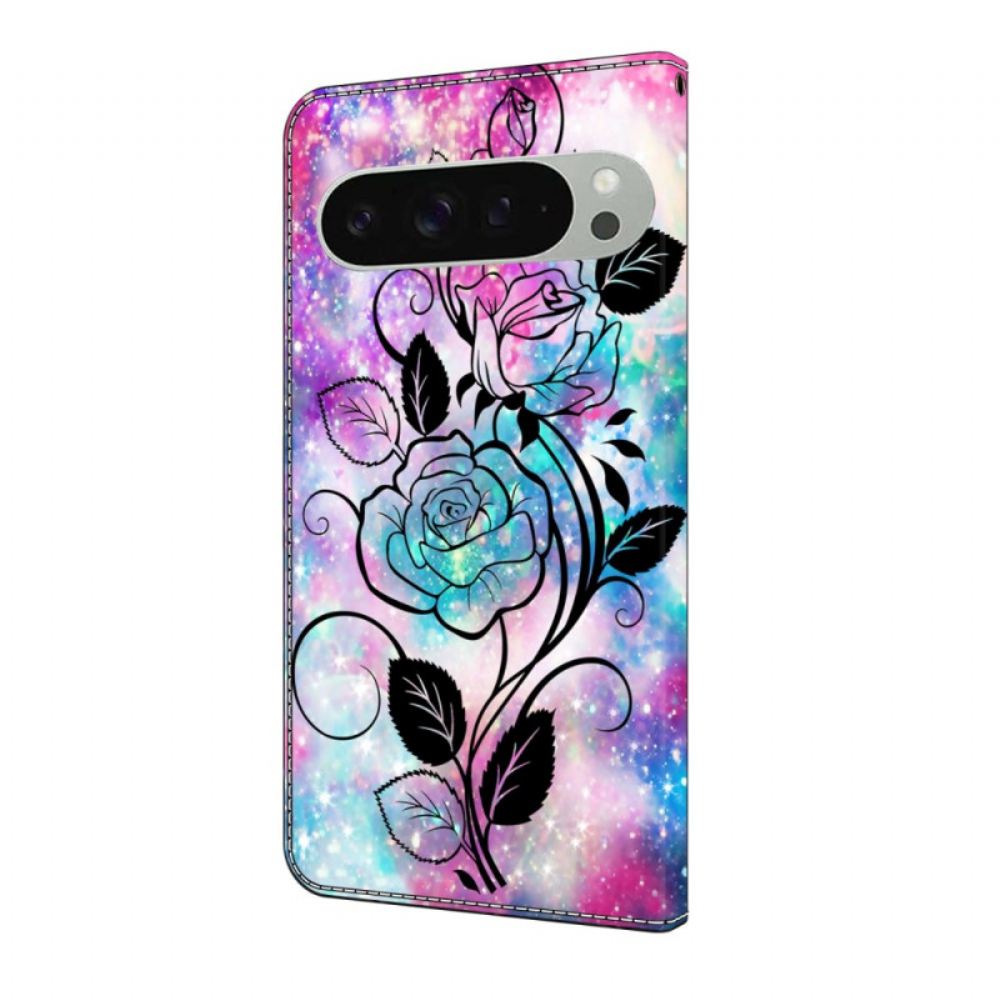 Peněženková Pouzdra Google Pixel 10 Pro Xl Kryty Na Mobil Růžový A Modrý Vzor