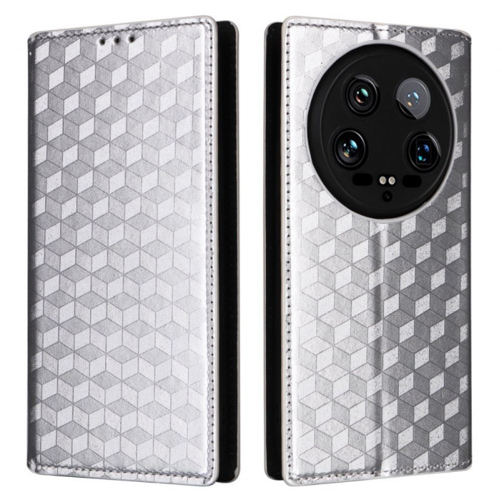 Kožené Pouzdro Folio Na Xiaomi 14 Ultra Diamond Design