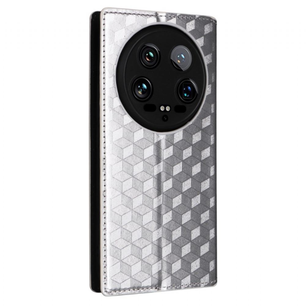 Kožené Pouzdro Folio Na Xiaomi 14 Ultra Diamond Design
