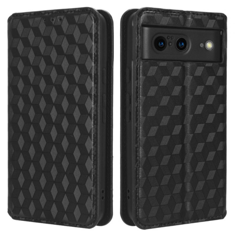 Kožené Pouzdro Folio Google Pixel 8 Kostky