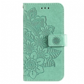 Kožený Kryt Google Pixel 8 Diskrétní Mandala S Popruhem