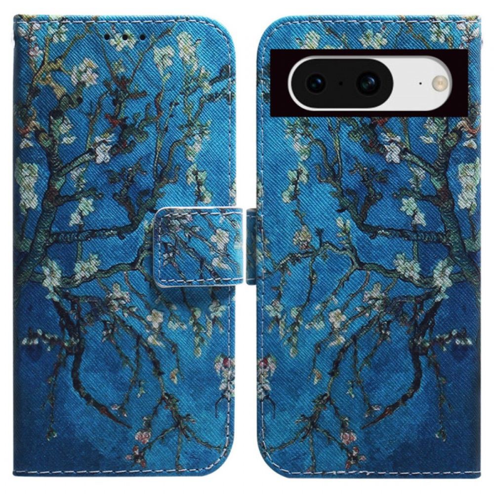 Kožený Kryt Google Pixel 8 Kvetoucí Větve