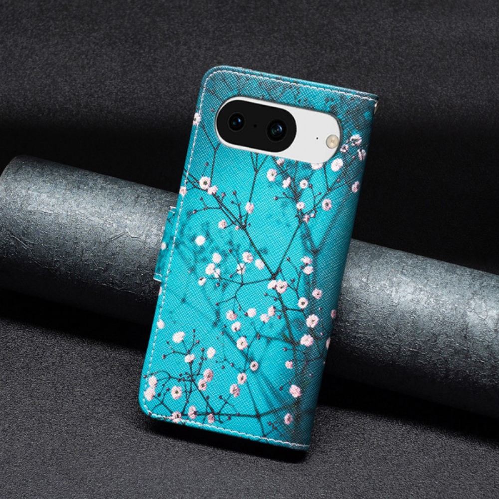 Kožený Kryt Google Pixel 8 Kvetoucí Větve