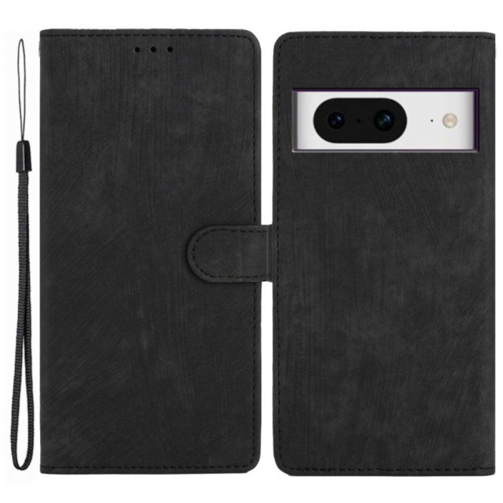 Kožený Kryt Google Pixel 8 Retro Efekt S Páskem