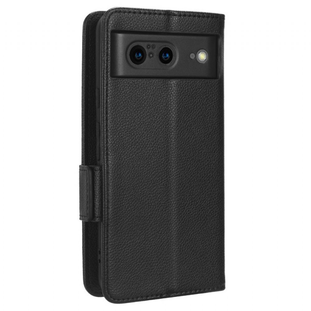 Kožený Kryt Google Pixel 8 Ultra Jemné Dvojité Zapínání