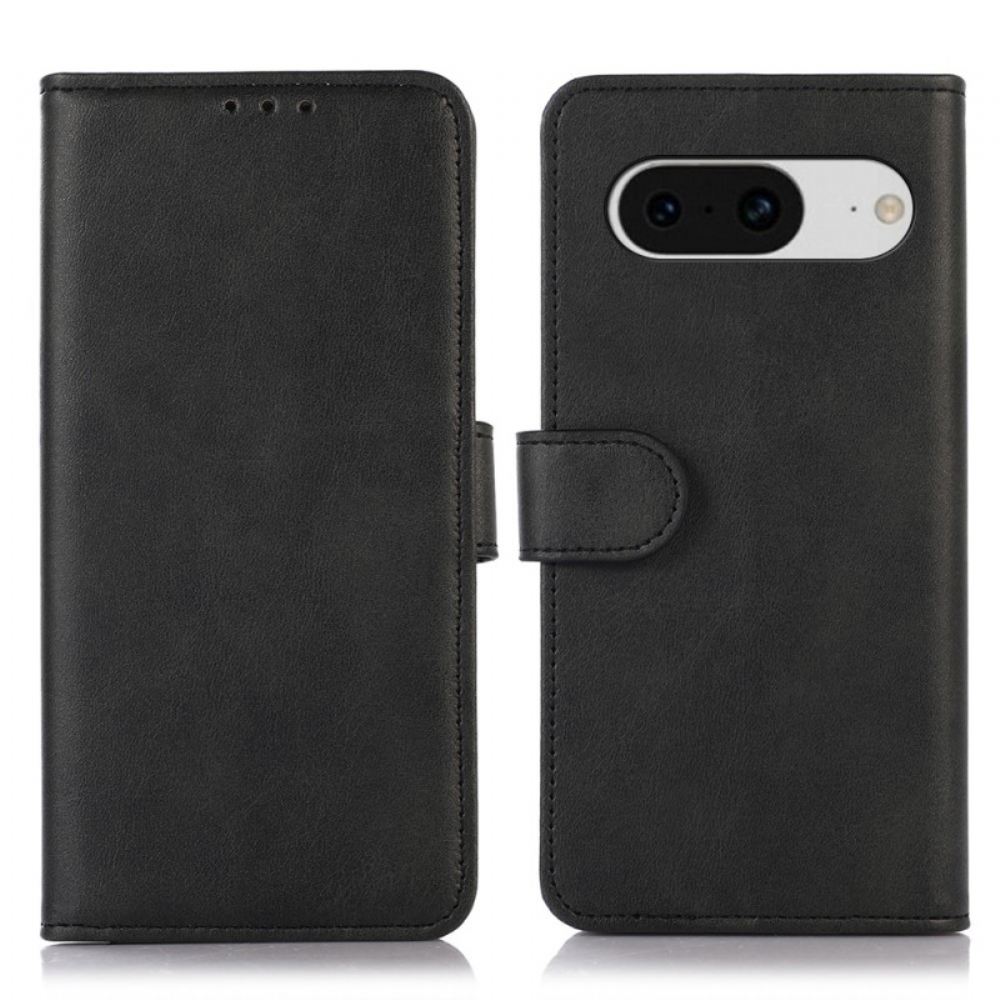 Kožený Kryt Na Google Pixel 8 Klasický Kožený Styl