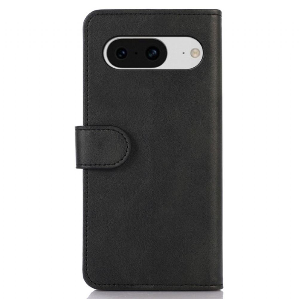 Kožený Kryt Na Google Pixel 8 Klasický Kožený Styl