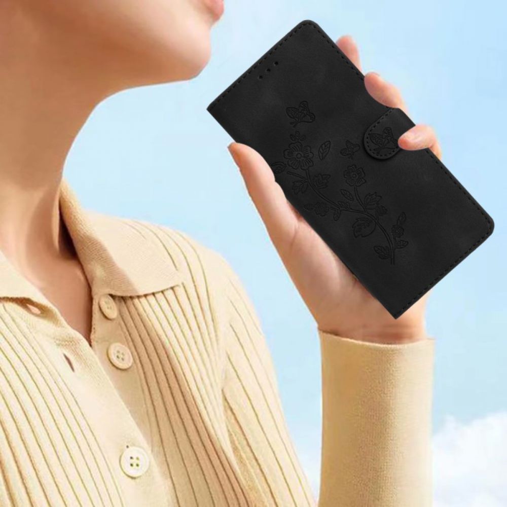 Kožený Kryt Na Google Pixel 8 Krásné Květiny S Popruhem