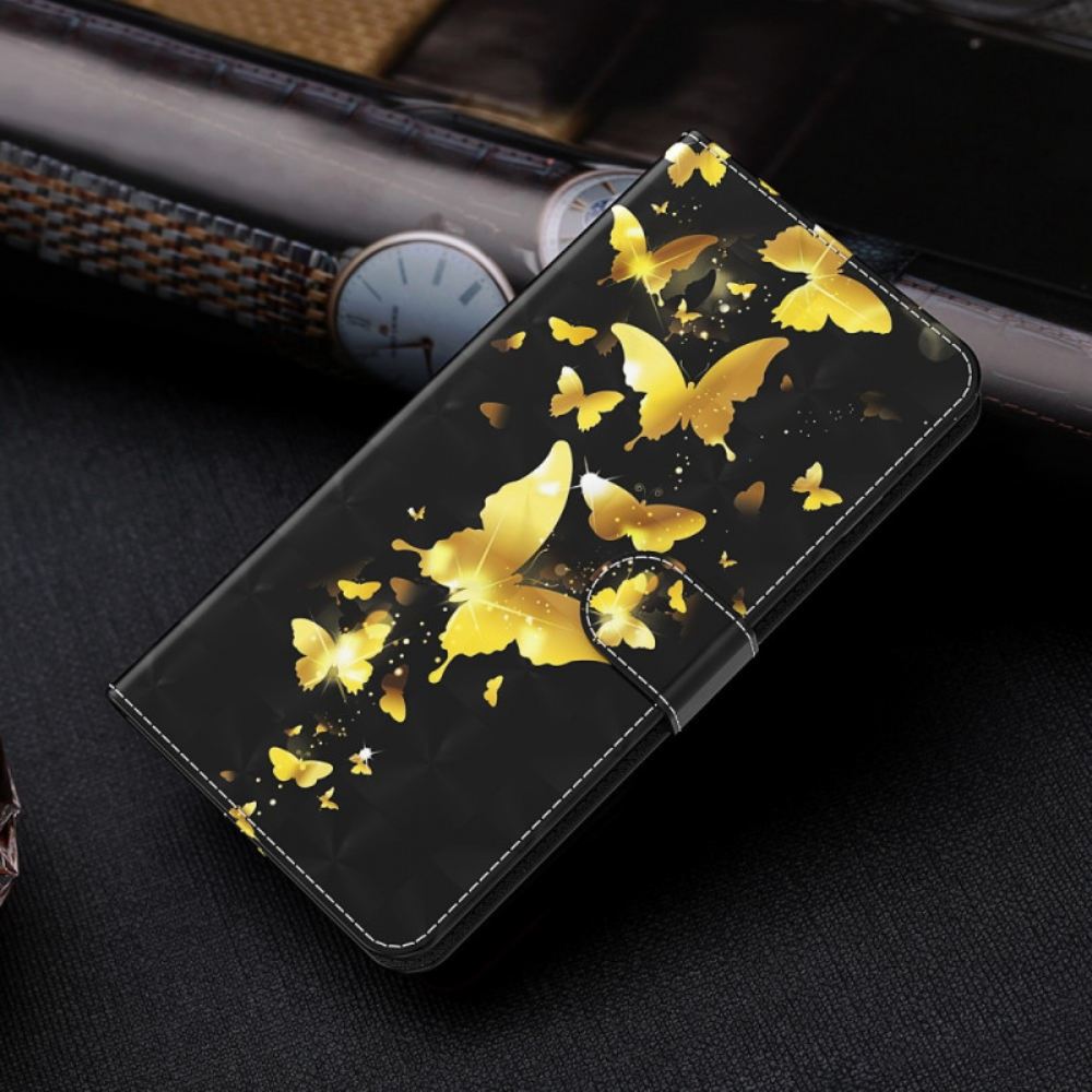 Kožený Kryt Na Google Pixel 8 Motýli Na Řetízku