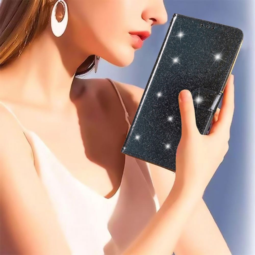 Kožený Kryt Na Google Pixel 8 Páskové Flitry
