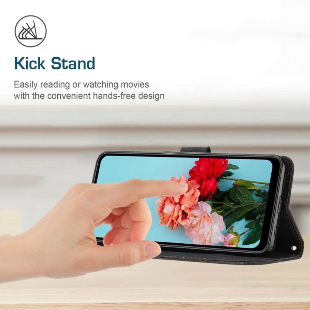 Kožený Kryt Na Google Pixel 8 Páskové Čáry