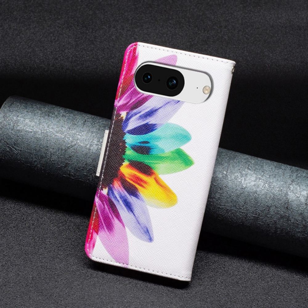 Peněženková Pouzdra Google Pixel 8 Kryty Na Mobil Květina Akvarelu