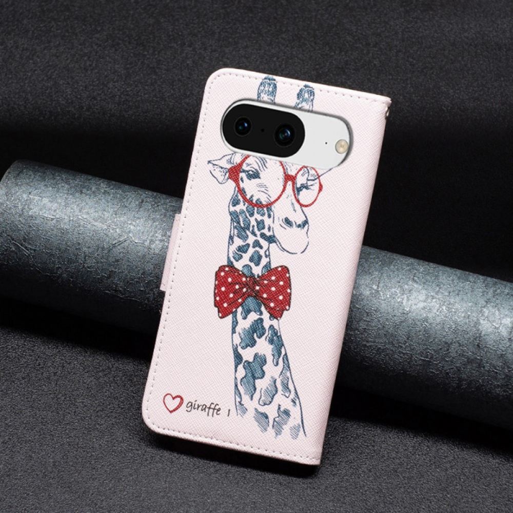 Peněženková Pouzdra Google Pixel 8 Kryty Na Mobil Žirafa Intello