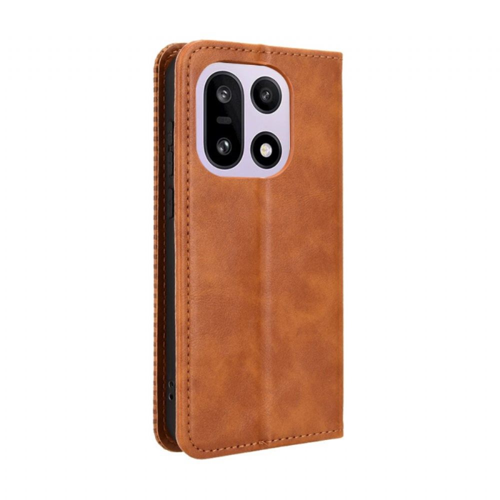 Kožené Pouzdro Folio Na Oneplus 15 Vintage Okraj