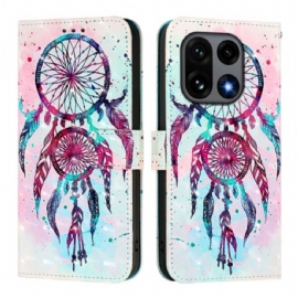 Kožený Kryt Oneplus 15 Akvarel Lapač Snů