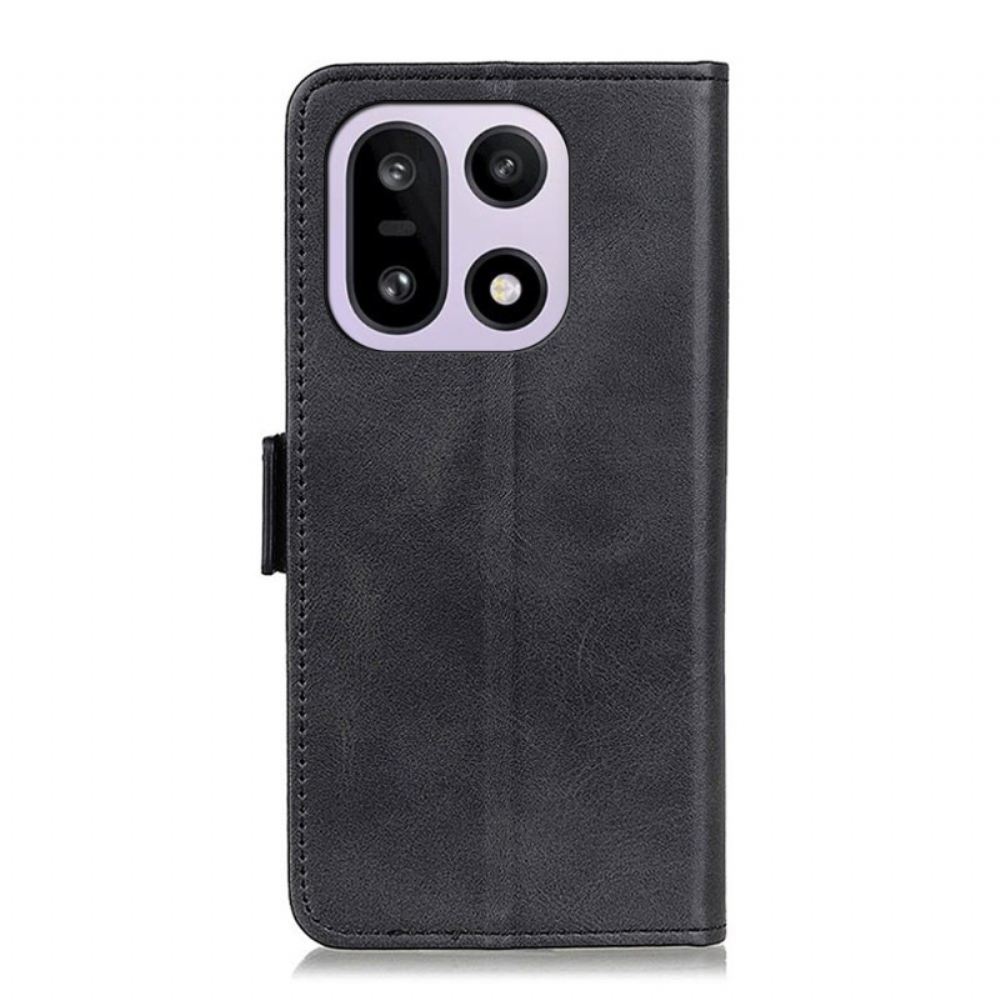 Kožený Kryt Oneplus 15 Dvojitá Spona