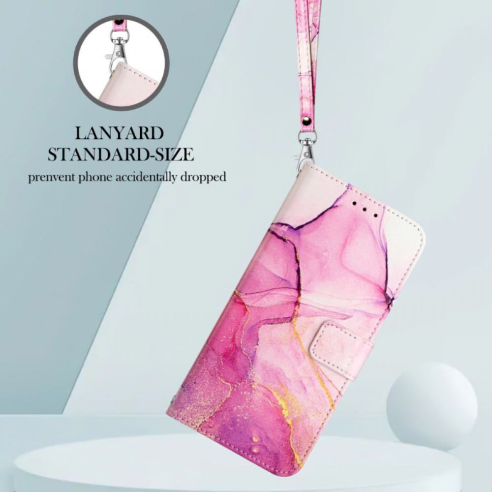 Kožený Kryt Oneplus 15 Mramor S Páskem