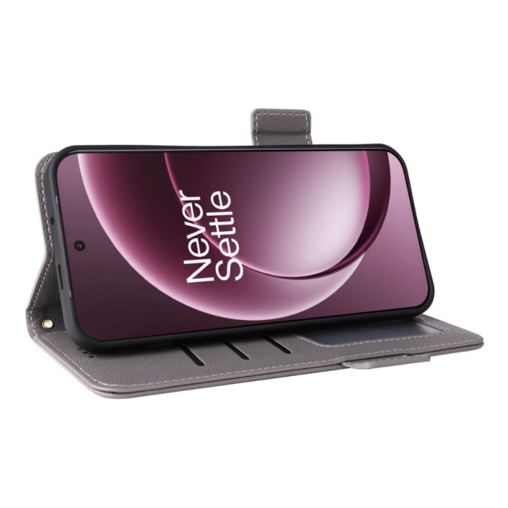 Kožený Kryt Oneplus 15 Umělá Kůže S Popruhem