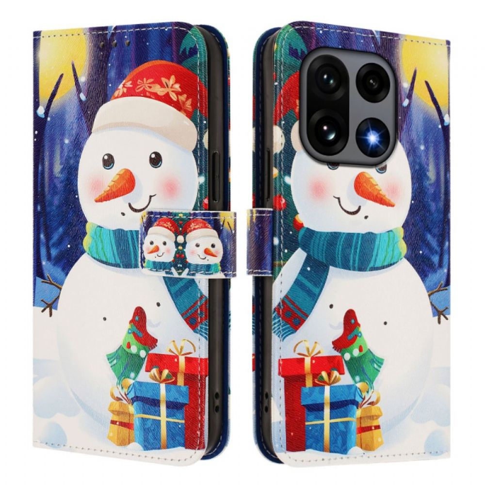 Kožený Kryt Oneplus 15 Vánoční Vzor