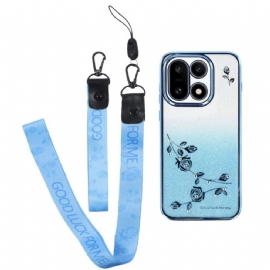 Kryt Na Oneplus 15 Květinový Vzor Se Šňůrkami