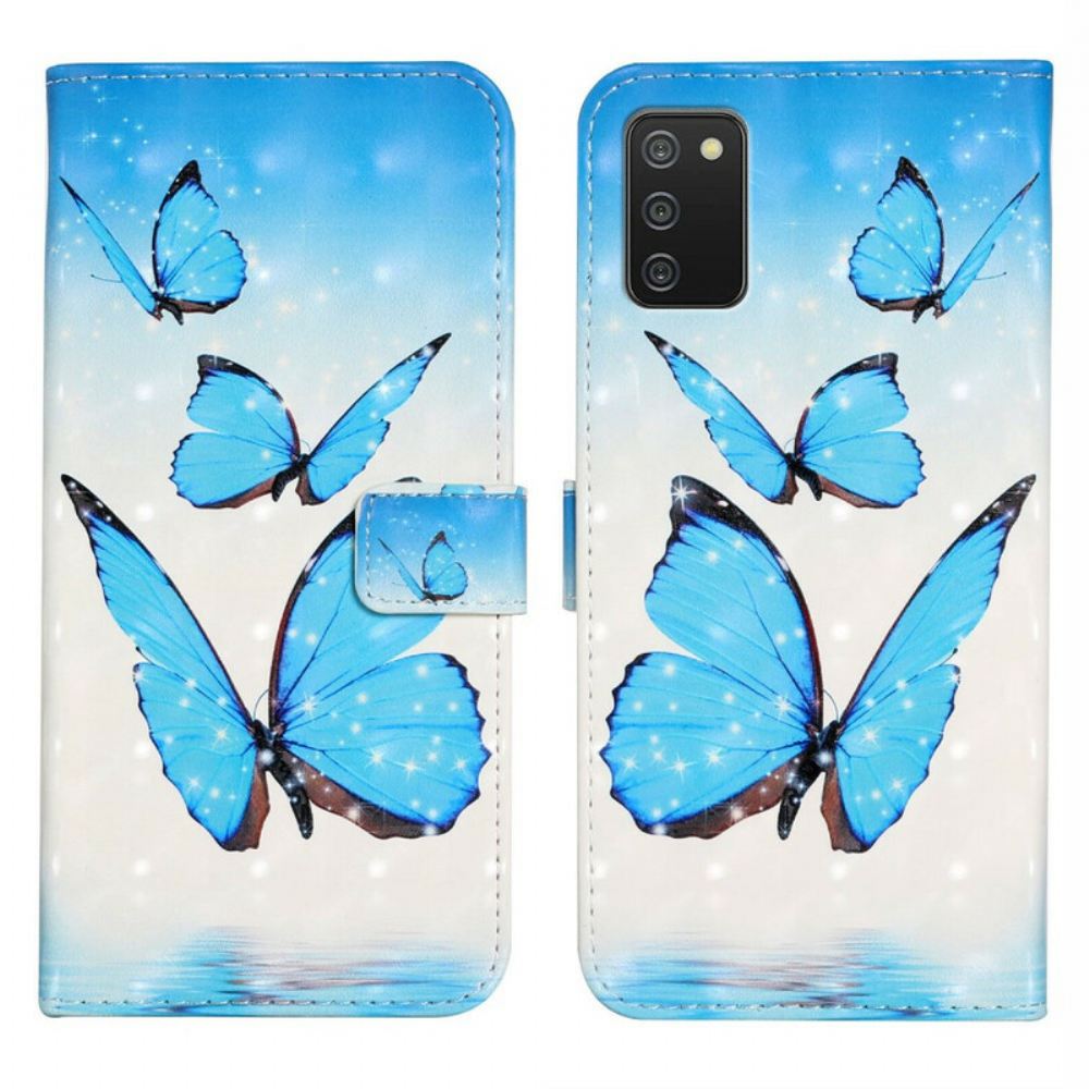 Flipové Pouzdro Na Samsung Galaxy A02s Let Motýlů
