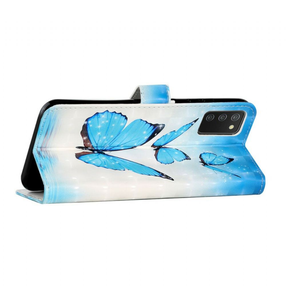 Flipové Pouzdro Na Samsung Galaxy A02s Let Motýlů
