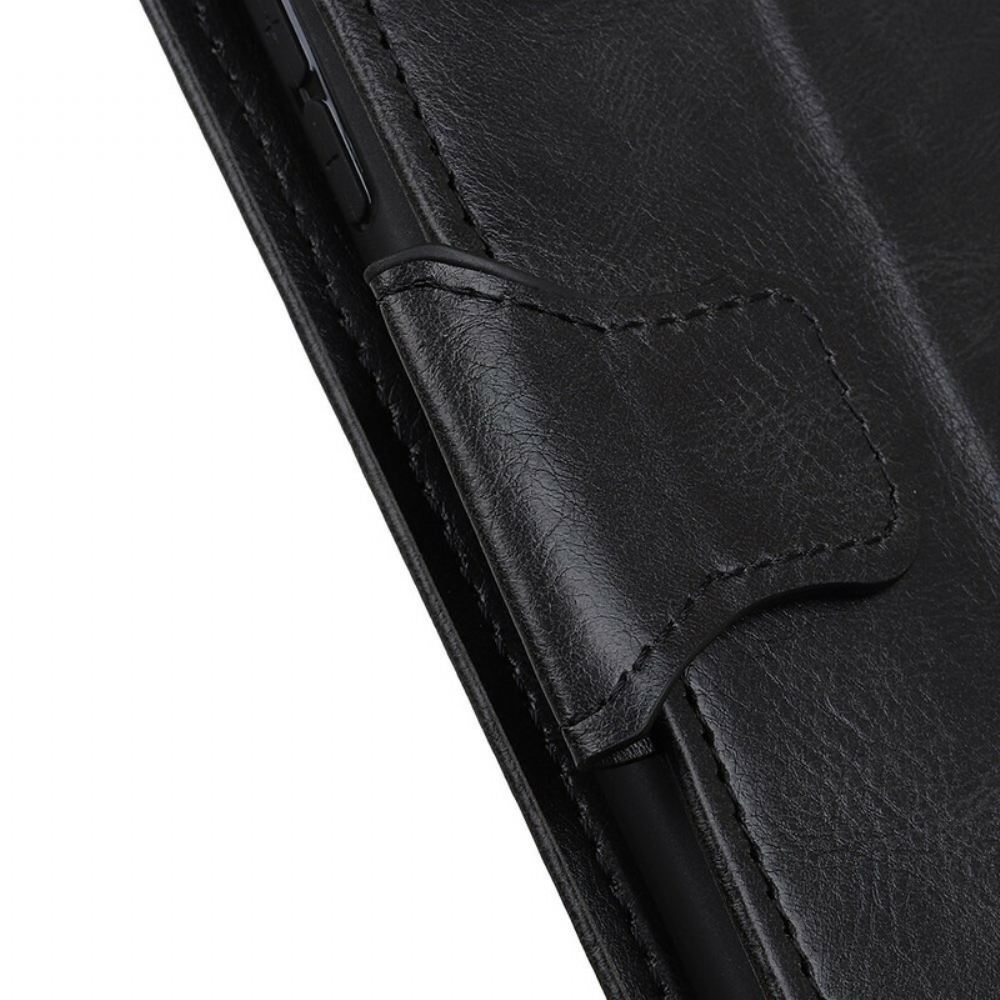 Flipové Pouzdro Na Samsung Galaxy A02s Oboustranná Spona S Koženým Efektem