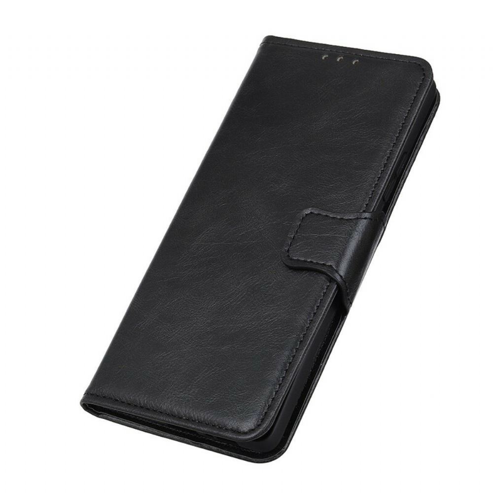 Flipové Pouzdro Na Samsung Galaxy A02s Oboustranná Spona S Koženým Efektem
